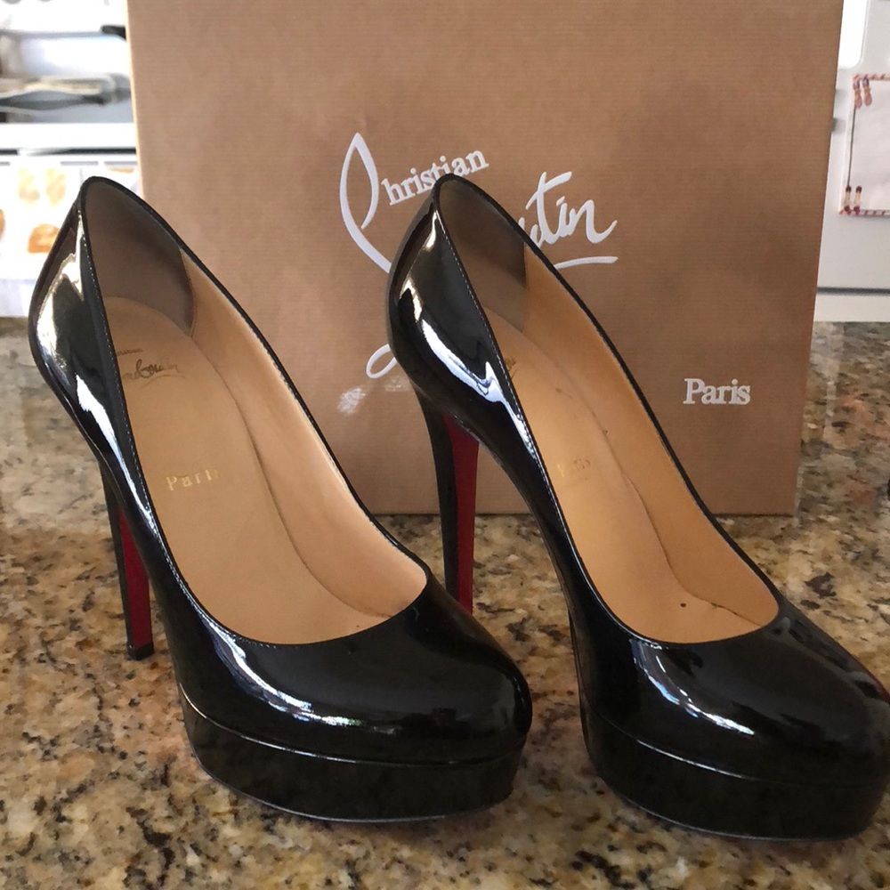 Christian Louboutin Bianca Patent Platform Heel